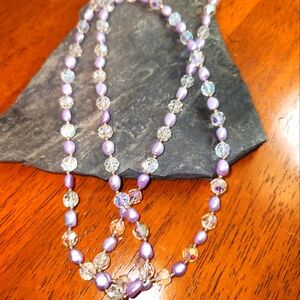 Geniune Pearl and Swarovski Crystal Necklace.   NWOT